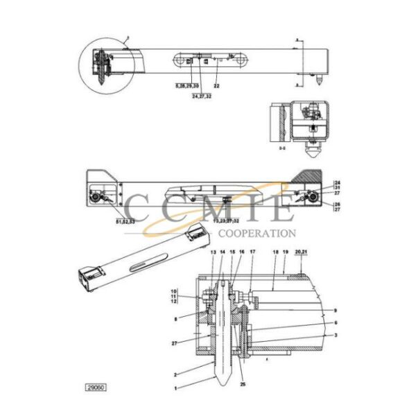 A31389.0100 lifting pin 923855.1150 guide pin parts