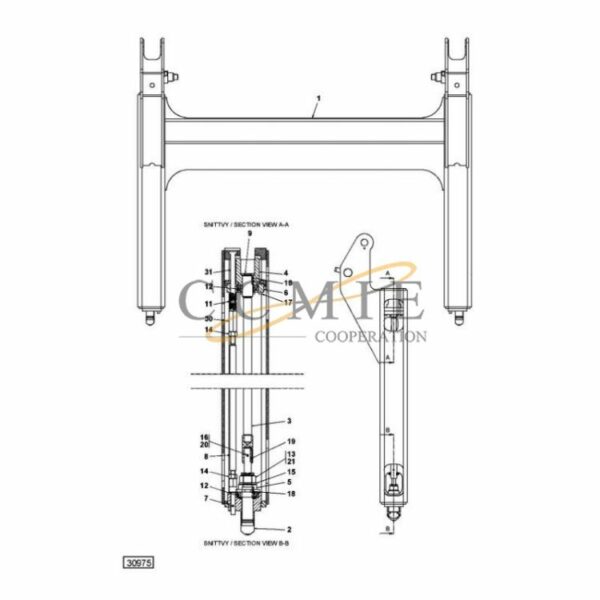 Kalmar twist lock OHC reach stacker parts