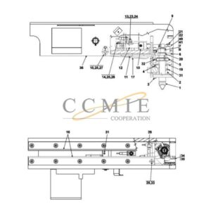 924015.1123 924015.1135 reach stacker lever parts