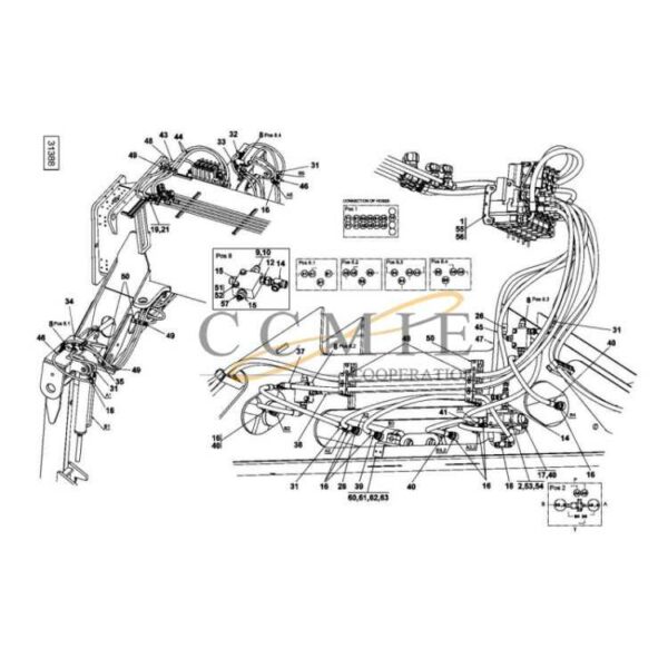 Kalmar 923941.0120 holder 924015.0034 hose parts