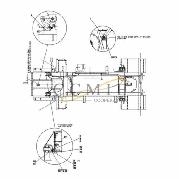 Kalmar A40902.0100 bracket reach stacker parts