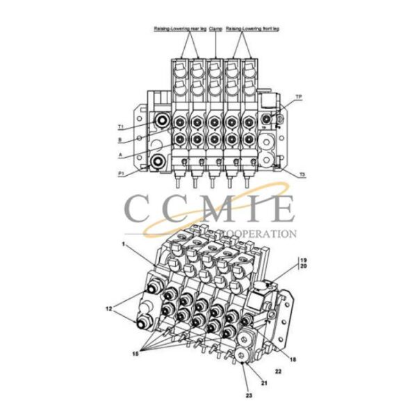 Kalmar 923711.0039 reach stacker control valve parts