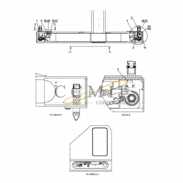 923855.1355 reach stacker attachment extra sensor parts