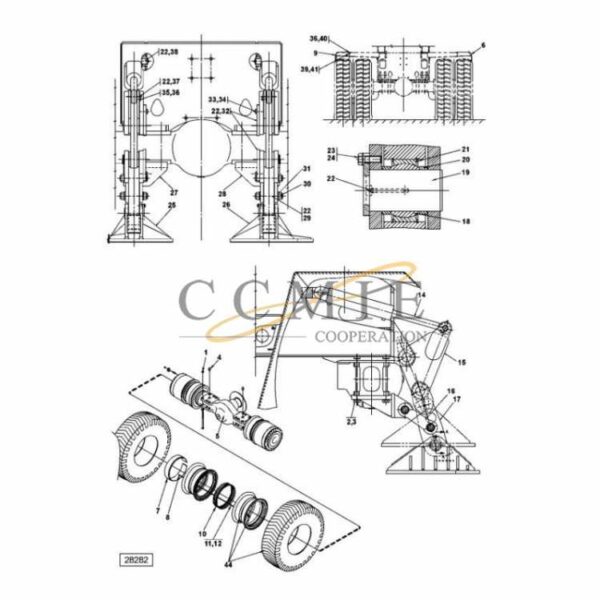A17757.0500 guide pin 922473.0043 drive axle parts