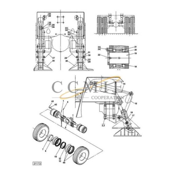 A19788.0200 turning plate A20121.0300 stay parts