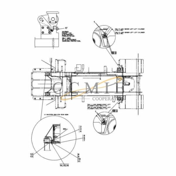 Kalmar A37551.0100 arm reach stacker parts